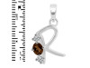 Smoky & White Topaz Alphabet R Pendant SMY-RDA-70.