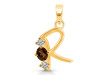 Smoky & White Topaz Alphabet R Pendant SMY-RDA-70.