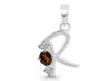Smoky & White Topaz Alphabet R Pendant SMY-RDA-70.