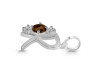 Smoky & White Topaz Alphabet R Pendant SMY-RDA-70.