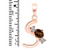 Smoky & White Topaz Alphabet S Pendant SMY-RDA-71.