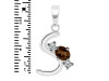 Smoky & White Topaz Alphabet S Pendant SMY-RDA-71.