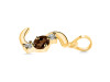 Smoky & White Topaz Alphabet S Pendant SMY-RDA-71.