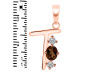 Smoky & White Topaz Alphabet T Pendant SMY-RDA-72.