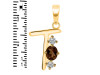 Smoky & White Topaz Alphabet T Pendant SMY-RDA-72.