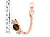 Smoky & White Topaz Alphabet U Pendant SMY-RDA-73.