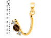 Smoky & White Topaz Alphabet U Pendant SMY-RDA-73.