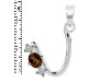 Smoky & White Topaz Alphabet U Pendant SMY-RDA-73.