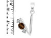Smoky & White Topaz Alphabet V Pendant SMY-RDA-74.