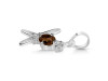 Smoky & White Topaz Alphabet X Pendant SMY-RDA-76.