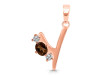 Smoky & White Topaz Alphabet Y Pendant SMY-RDA-77.