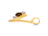 Smoky & White Topaz Alphabet Y Pendant SMY-RDA-77.