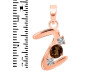 Smoky & White Topaz Alphabet Z Pendant SMY-RDA-78.