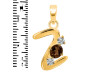 Smoky & White Topaz Alphabet Z Pendant SMY-RDA-78.