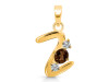 Smoky & White Topaz Alphabet Z Pendant SMY-RDA-78.
