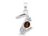 Smoky & White Topaz Alphabet Z Pendant SMY-RDA-78.