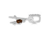 Smoky & White Topaz Alphabet A Pendant SMY-RDA-79.