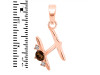 Smoky & White Topaz Alphabet H Pendant SMY-RDA-8.