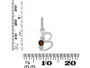 Smoky & White Topaz Alphabet B Pendant SMY-RDA-80.