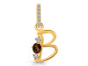 Smoky & White Topaz Alphabet B Pendant SMY-RDA-80.