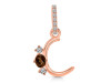 Smoky & White Topaz Alphabet C Pendant SMY-RDA-81.