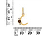Smoky & White Topaz Alphabet C Pendant SMY-RDA-81.