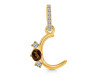Smoky & White Topaz Alphabet C Pendant SMY-RDA-81.