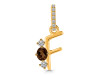 Smoky & White Topaz Alphabet F Pendant SMY-RDA-84.