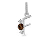 Smoky & White Topaz Alphabet F Pendant SMY-RDA-84.