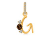 Smoky & White Topaz Alphabet G Pendant SMY-RDA-85.