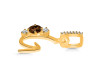 Smoky & White Topaz Alphabet G Pendant SMY-RDA-85.