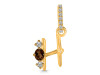Smoky & White Topaz Alphabet H Pendant SMY-RDA-86.
