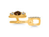 Smoky & White Topaz Alphabet H Pendant SMY-RDA-86.