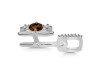 Smoky & White Topaz Alphabet H Pendant SMY-RDA-86.