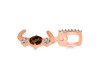 Smoky & White Topaz Alphabet J Pendant SMY-RDA-88.