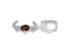 Smoky & White Topaz Alphabet J Pendant SMY-RDA-88.