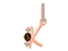 Smoky & White Topaz Alphabet K Pendant SMY-RDA-89.
