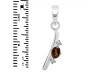 Smoky & White Topaz Alphabet I Pendant SMY-RDA-9.