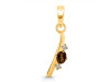 Smoky & White Topaz Alphabet I Pendant SMY-RDA-9.