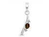 Smoky & White Topaz Alphabet I Pendant SMY-RDA-9.