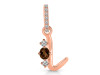 Smoky & White Topaz Alphabet L Pendant SMY-RDA-90.