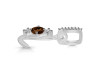 Smoky & White Topaz Alphabet L Pendant SMY-RDA-90.