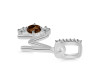 Smoky & White Topaz Alphabet M Pendant SMY-RDA-91.