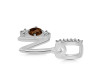 Smoky & White Topaz Alphabet N Pendant SMY-RDA-92.