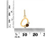 Smoky & White Topaz Alphabet O Pendant SMY-RDA-93.