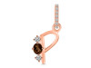 Smoky & White Topaz Alphabet P Pendant SMY-RDA-94.