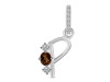 Smoky & White Topaz Alphabet P Pendant SMY-RDA-94.