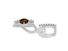 Smoky & White Topaz Alphabet P Pendant SMY-RDA-94.