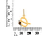 Smoky & White Topaz Alphabet Q Pendant SMY-RDA-95.