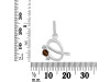 Smoky & White Topaz Alphabet Q Pendant SMY-RDA-95.